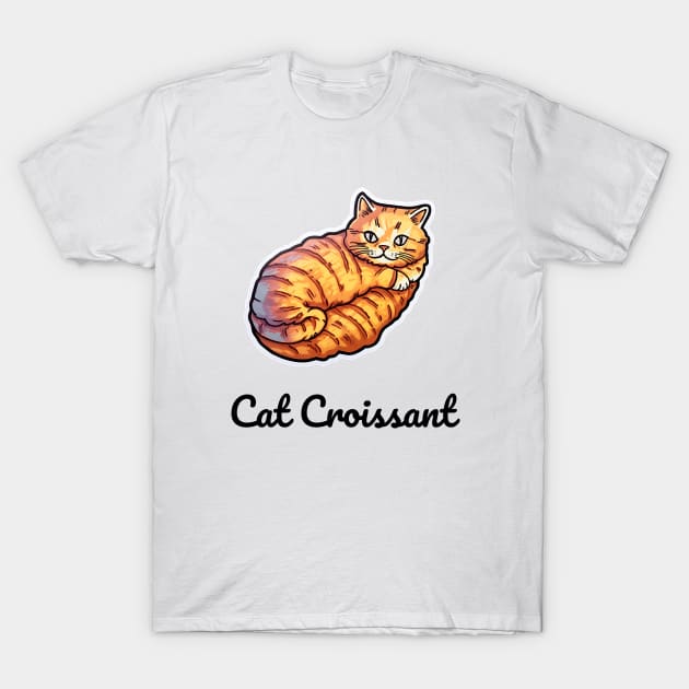 Cat Croissant T-Shirt by DressedInnovation